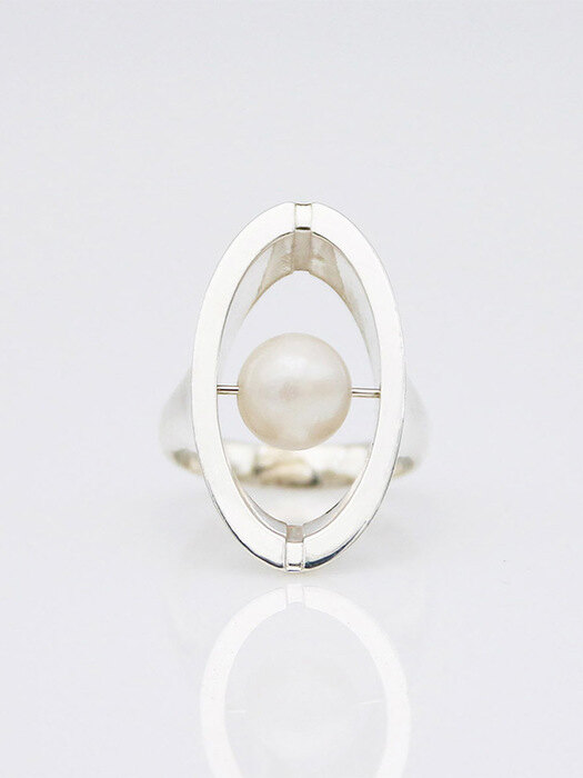 타원 고누 진주 반지_Oval gonu pearl ring