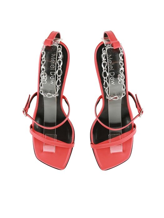 Chain Point Strap Sandals MD1060 Red