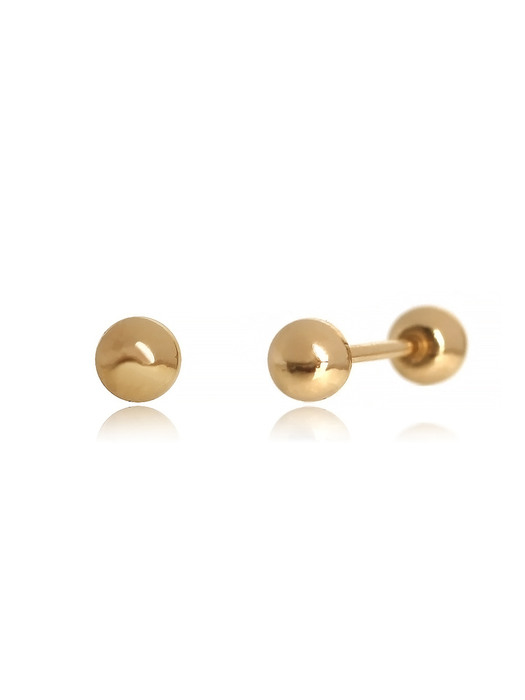 [순금58.8%] TKG_003 Simple Bowl Piercing 14k 골드귀걸이