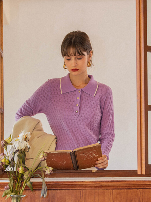 ROUX callar knit_violet