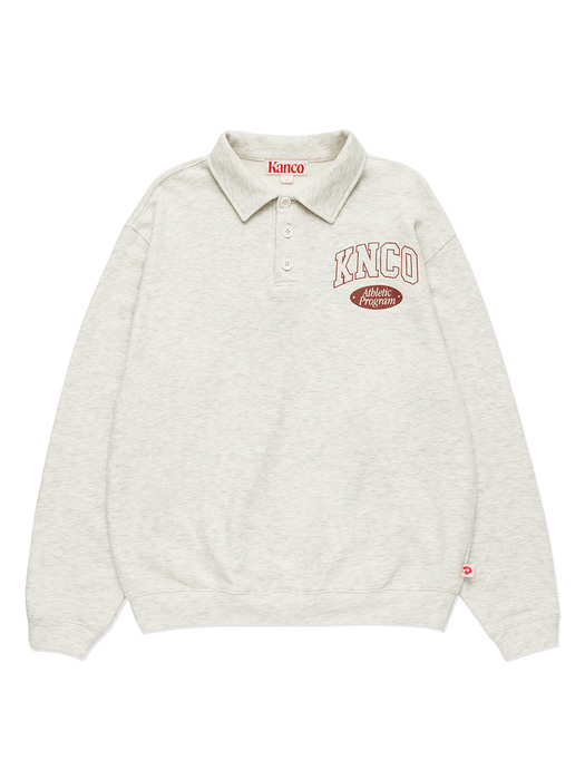 KANCO SPORTS COLLAR SWEATSHIRT oatmeal