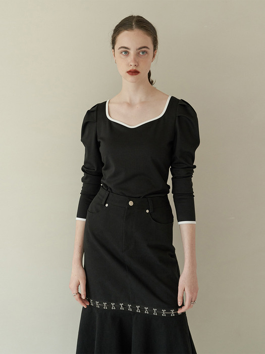 Two-way hook skirt (black)