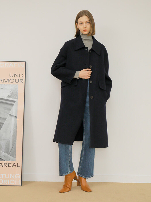 Herringbone Mac-Collar Handmade Coat NW1WWHA13