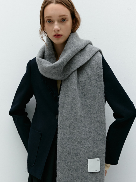 Chunky Scarf Solid_Mid grey