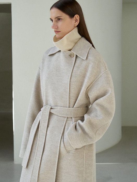 Twill cashmere handmade coat 트윌 캐시미어 핸드메이드 코트 beige