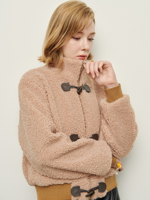 Fake shearing  blouson jumper-teddy bear