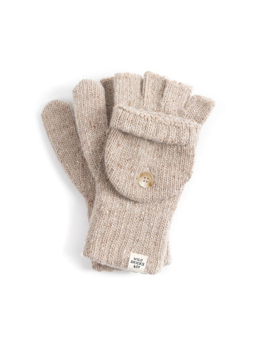 CONVERTIBLE FINGERLESS GLOVES (oatmeal)