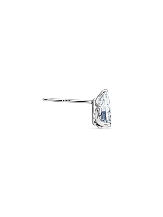 Solitaire Pear Earring(white gold)