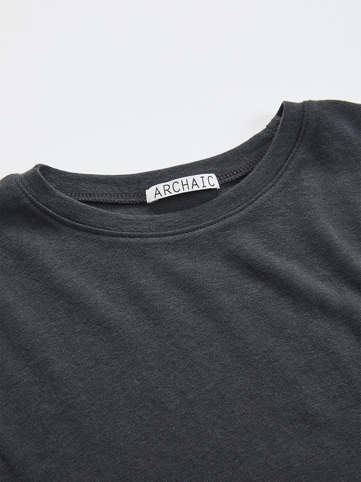 soft wool crop t-shirt_dark gray