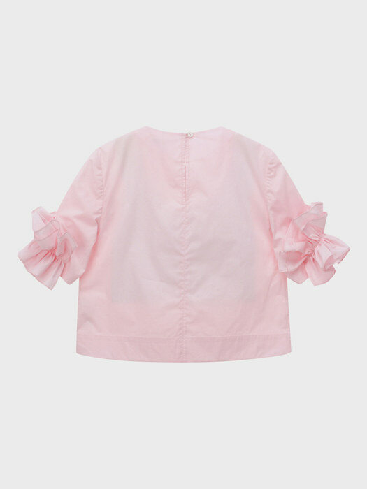 Frill Sleeve Detail Blouse - Light Pink