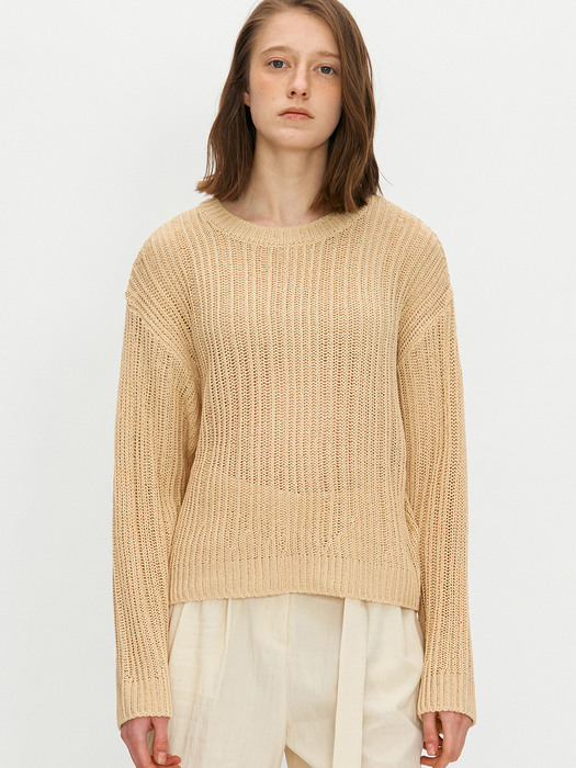 Sheer ribbed knit - Cherry blossom