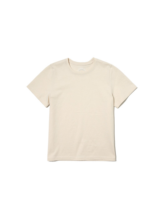 A3403 Signature silket T-shirt_Light beige