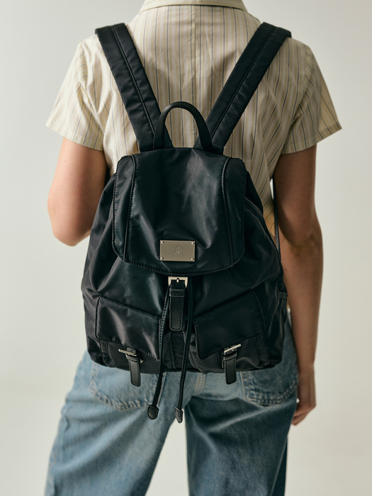 SYMBOL NYLON BACKPACK [BLACK]