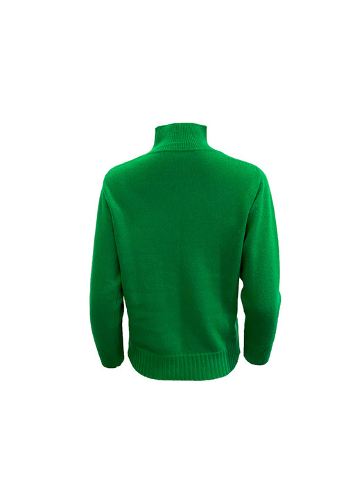  90/10 wool/cashmere m logo turtle green