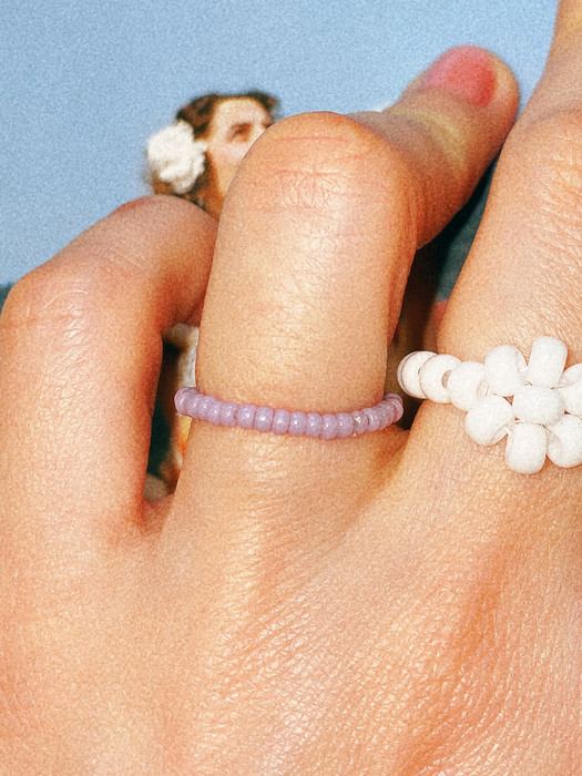 Light-Purple Fine Color Beads Ring 비즈반지