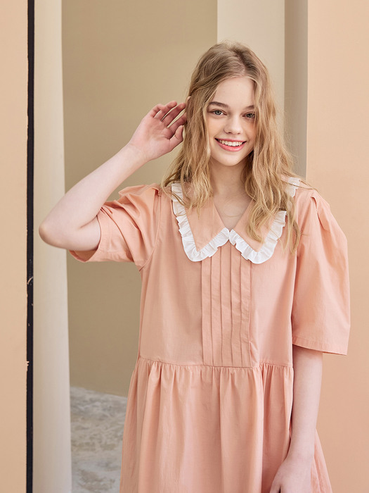 Lovely Tuck Dress_CORAL
