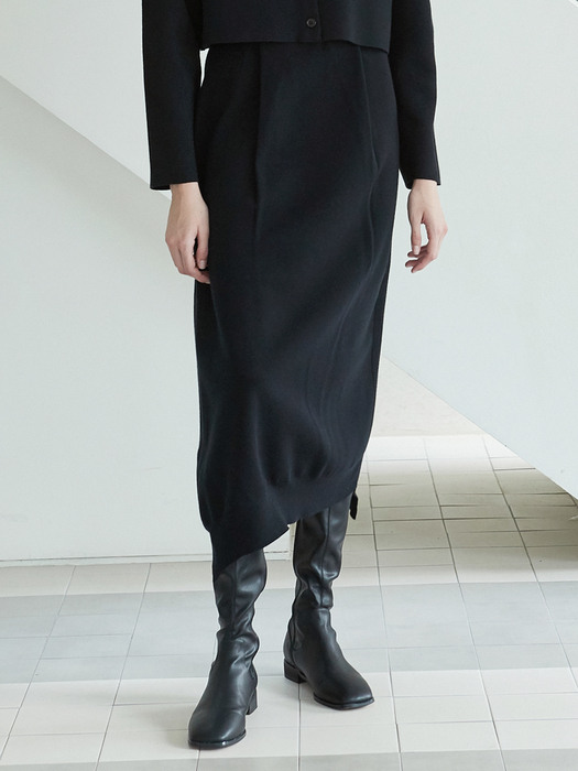 bud knit skirt (black)