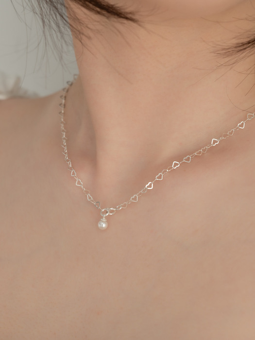 love love silver chain necklace