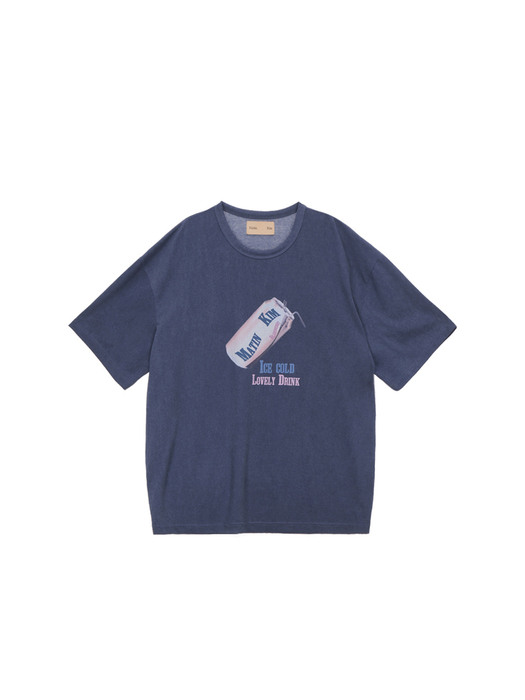 SODA PRINTING TOP IN NAVY