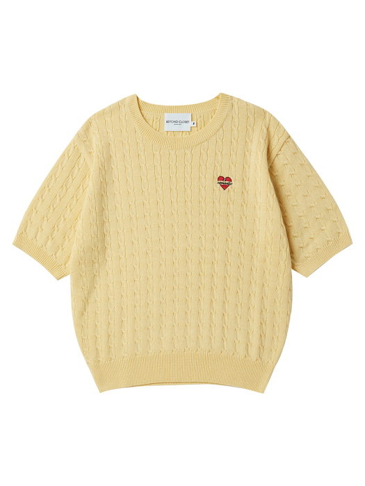 [WOMENS EDITION] NOMANTIC SUMMER CABLE 1/2 KNIT YELLOW