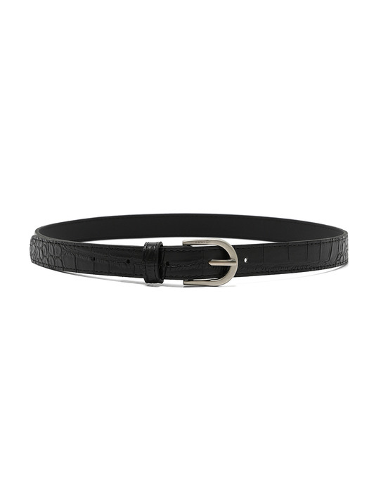 [단독] REORG CROC LEATHER LOGO BELT