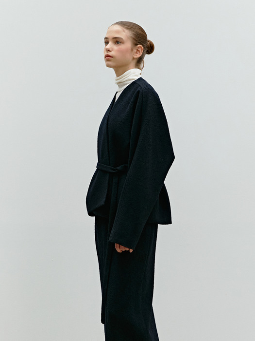 TWF RELAXED WOOL JACKET NAVY