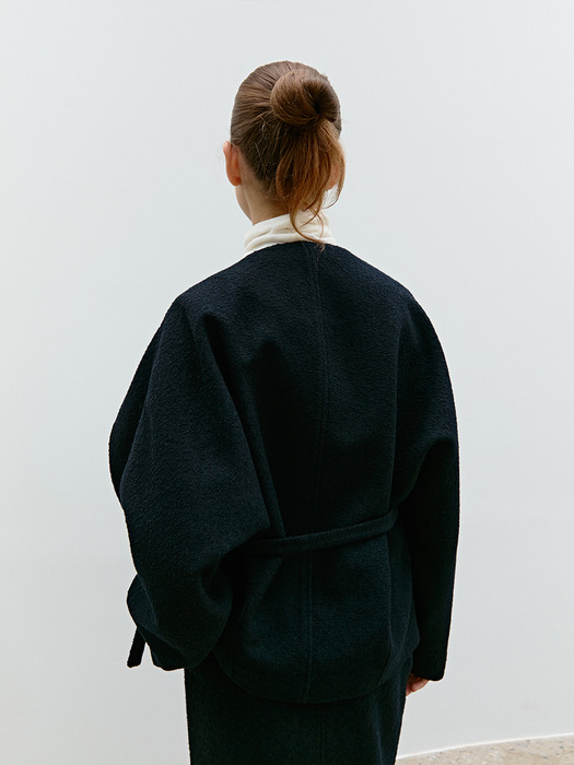 TWF RELAXED WOOL JACKET NAVY