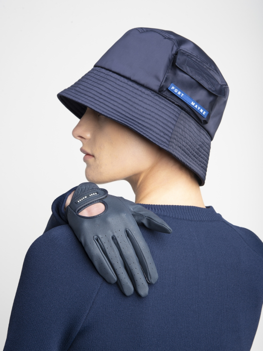 ROUND CUT-OUT GLOVE (Left hand only) - NAVY
