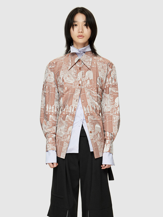 22FW JACQUARD SHIRT - BRICK