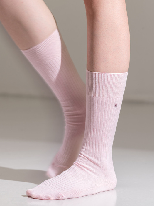 [no.188] soft pink silket socks