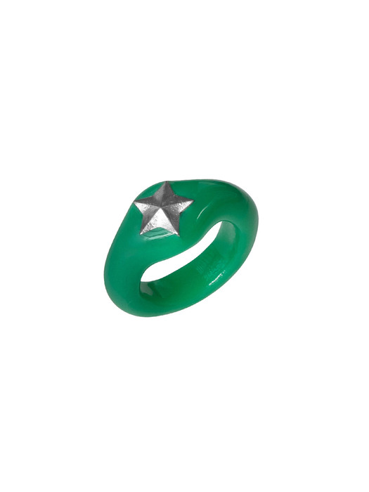 green big star ring