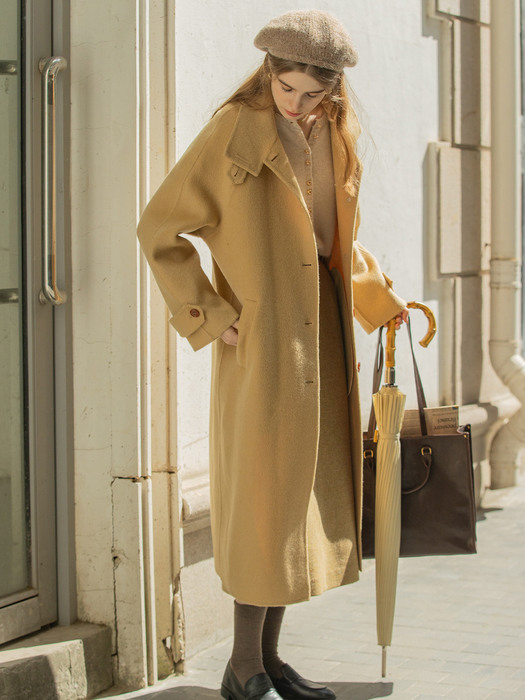CECILIA premium handmade coat_YELLOW BEIGE