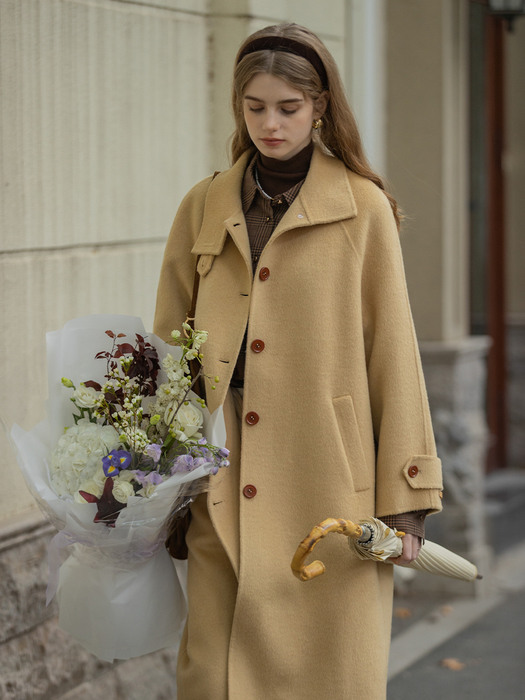 CECILIA premium handmade coat_YELLOW BEIGE