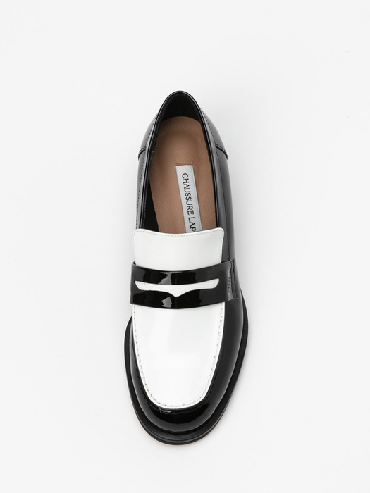 Sriyan Loafers in Black Patent with White Box