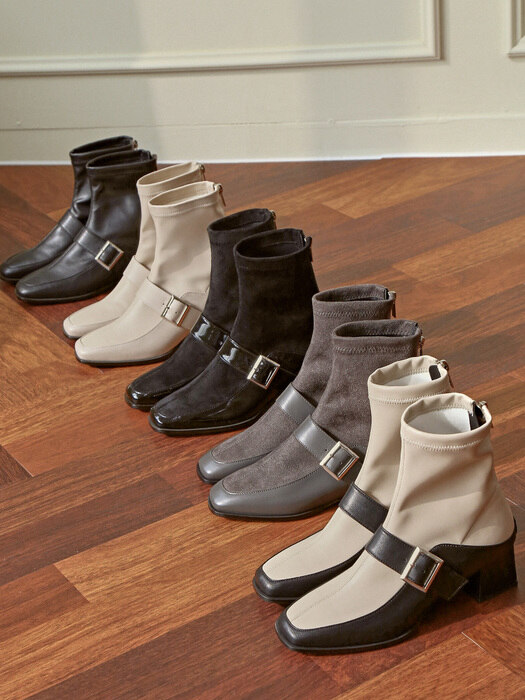 1702 Luabe Strap Ankle Boots_5color