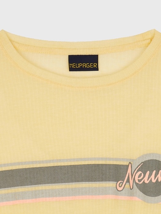neuneu graphic l/s t-shirt - l/yellow