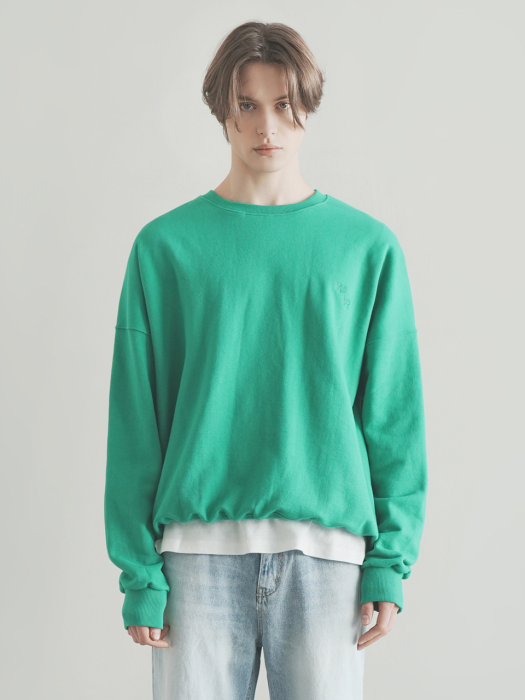 T1003 M LOGO SWEATSHIRT T-SHIRT_GREEN