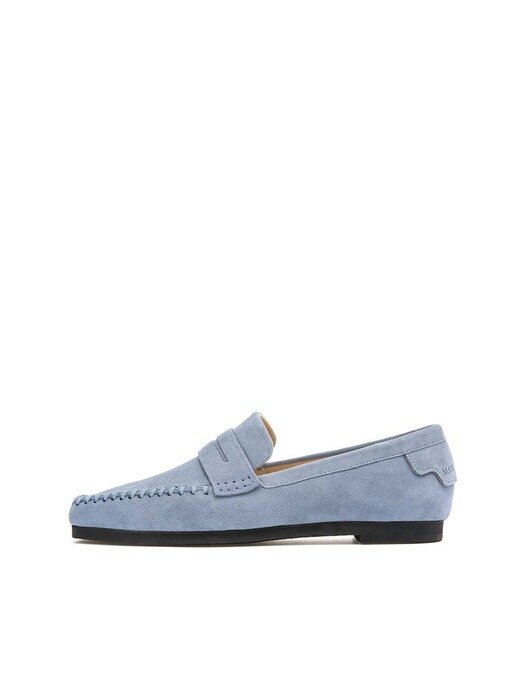 MM Suede Loafer, Dusty Blue
