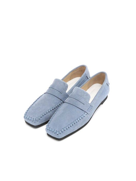MM Suede Loafer, Dusty Blue