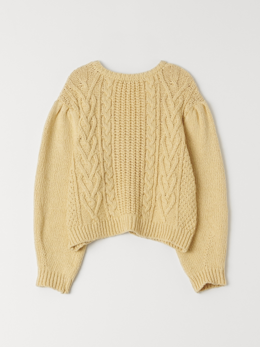 CABLE CARDIGAN_YELLOW