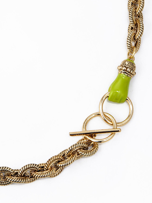 Grab Your Eye Chain Necklace (Lime)