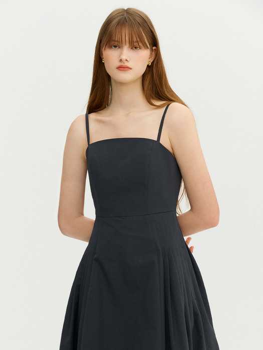 SORRENTO Tuck detail sleeveless one piece (Charcoal)