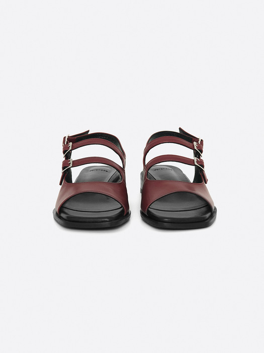 Lito Sandals / Dark Red