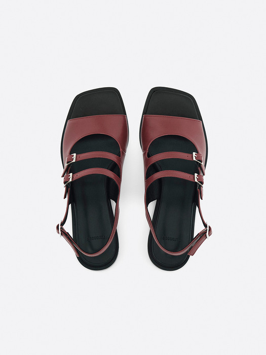 Lito Sandals / Dark Red