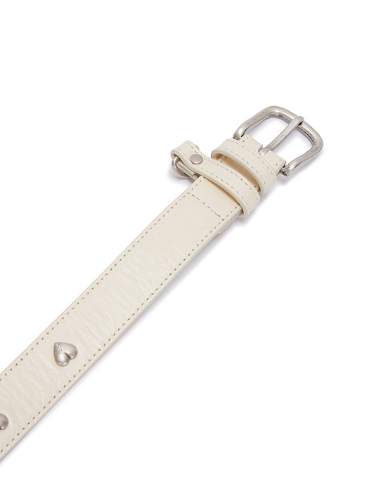 HEART POINT BELT IN IVORY