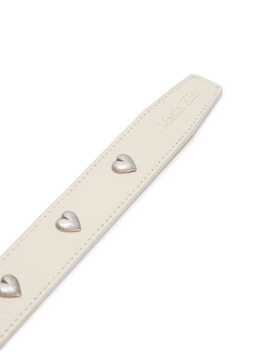 HEART POINT BELT IN IVORY