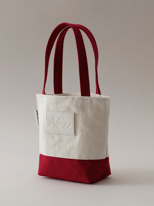 Canvas mini tote bag_red
