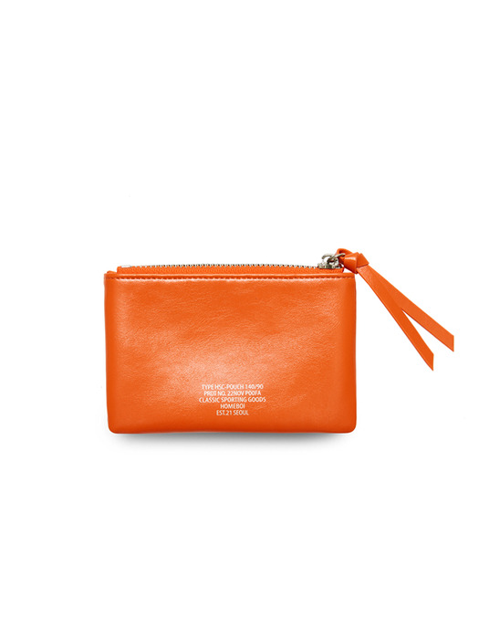 pouch wallet(소가죽파우치월렛) - 오렌지