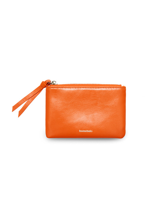 pouch wallet(소가죽파우치월렛) - 오렌지