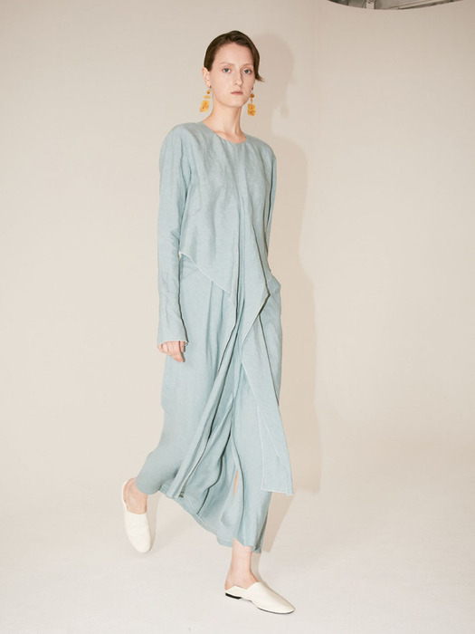 [Signature] ROBE Drape Dress_Classic Mint